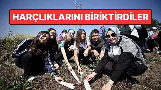 Harçlıklarını Biriktiren Öğrencilerden Anlamlı Hareket: Yanan Orman İçin 5 Bin Fidan Diktiler