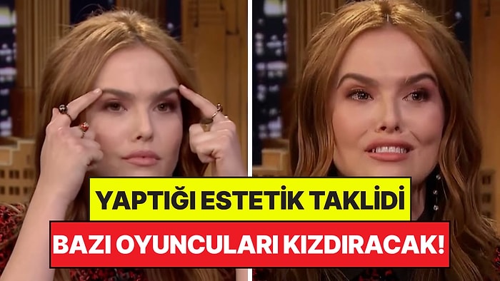 Dünyaca Ünlü Oyuncu Zoey Deutch'un Başarılı "Estetikli Yüz" Taklidi Bazı Oyuncuları Kızdıracak!