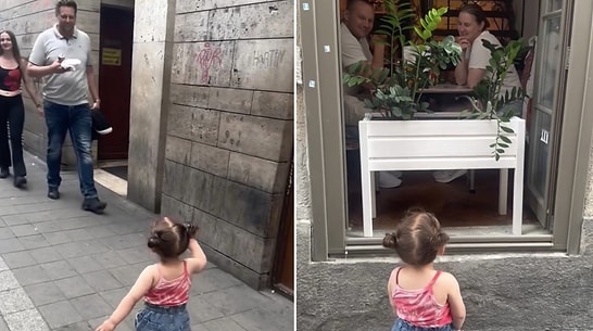 Heartwarming Moment: Cute Two-Year-Old Girl Waves and Greets Everyone on the Street