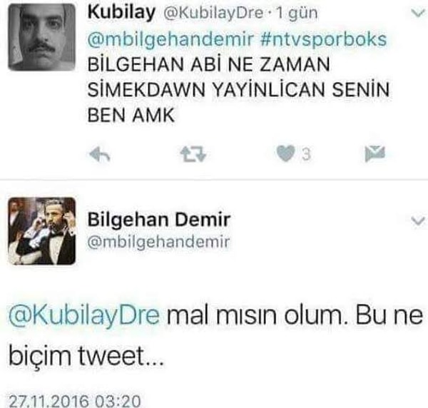 Eskilerden bir diyalog...