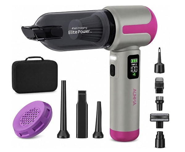 Araç içindeki tüm dağınıklığı ve tozu anında yok eden Robeve güçlü vakumlu şarjlı el süpürgesi sadece 1.099,90 TL!