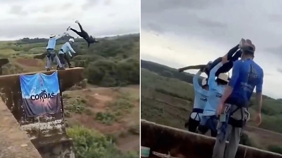 Unbelievable Negligence: Instructors Forget to Tie Woman's Rope Before Bungee Jump