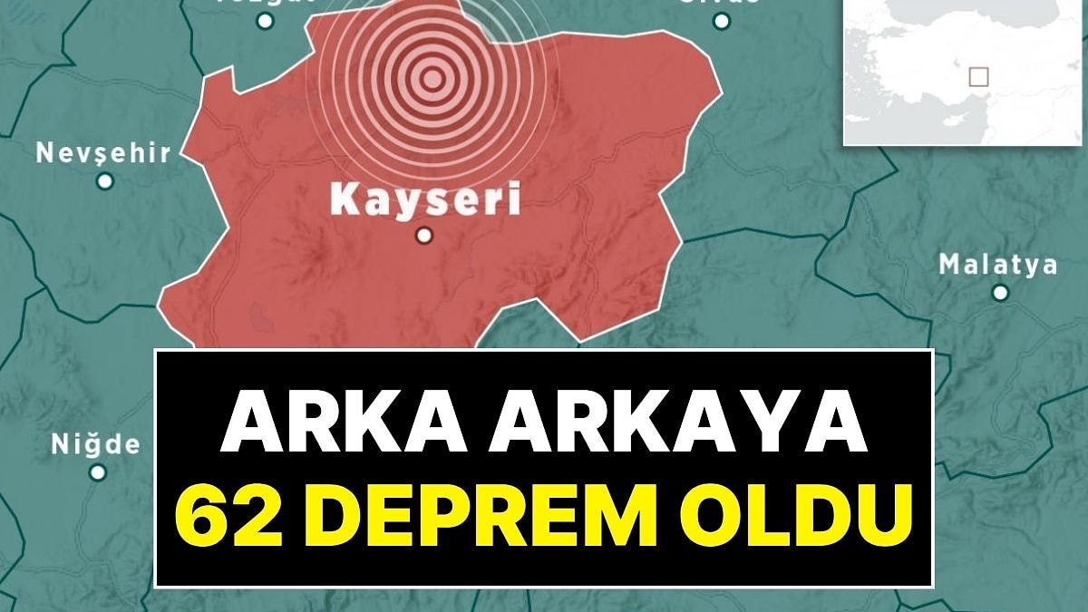 Kayseri'de Gece Yarısı Deprem Mesaisi: Peş Peşe 62 Deprem Oldu, AFAD Son Deprem Verilerini Paylaştı