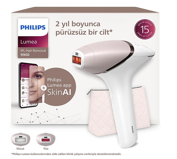 Ev konforunda kişisel bakım sunan Philips Lumea 9900 serisi IPL cihazı son 90 günün en düşük fiyatıyla!