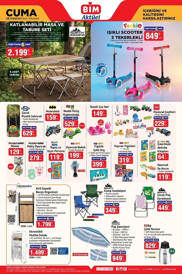 Katlanabilir Masa ve Tabure Seti 2.199 TL