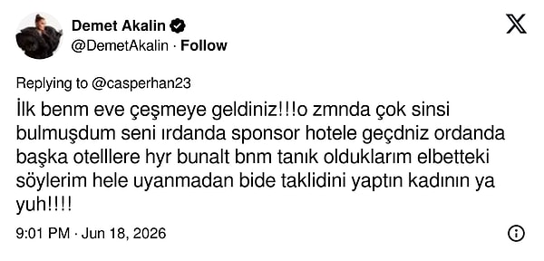 The response to Nefise came from Demet Akalın.