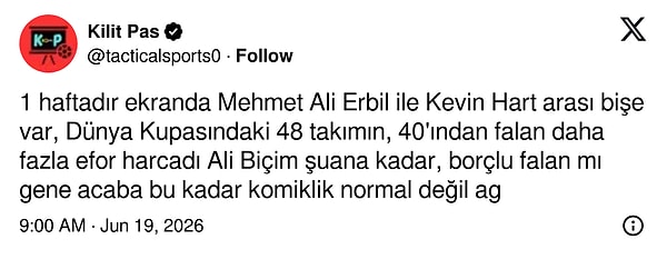 Ali Biçim'in Dünya Kupası performansına da iki çift laf edildi.
