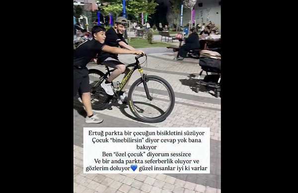 Özel bir çocuk olan Ertuğ'un parktaki bir bisiklete hevesle bakmasıyla başlayan süreç, çevredeki çocukların ve vatandaşların sergilediği muazzam bir dayanışma örneğine dönüştü.
