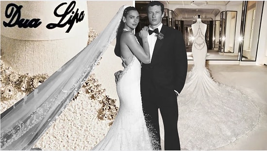 Dua Lipa’s Fairytale-Inspired Bridal Look Turns Heads With 480,000 Beads and 25,000 Feathers