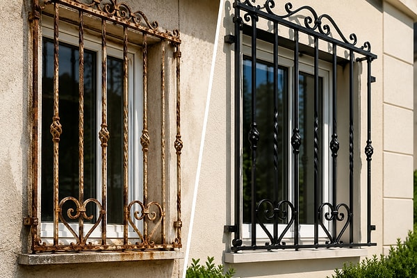 Regardless of the color choice (whether the light tones accentuate the windows or the dark tones provide a simple and elegant appearance), well-maintained railings transform the entire perception of the residence.