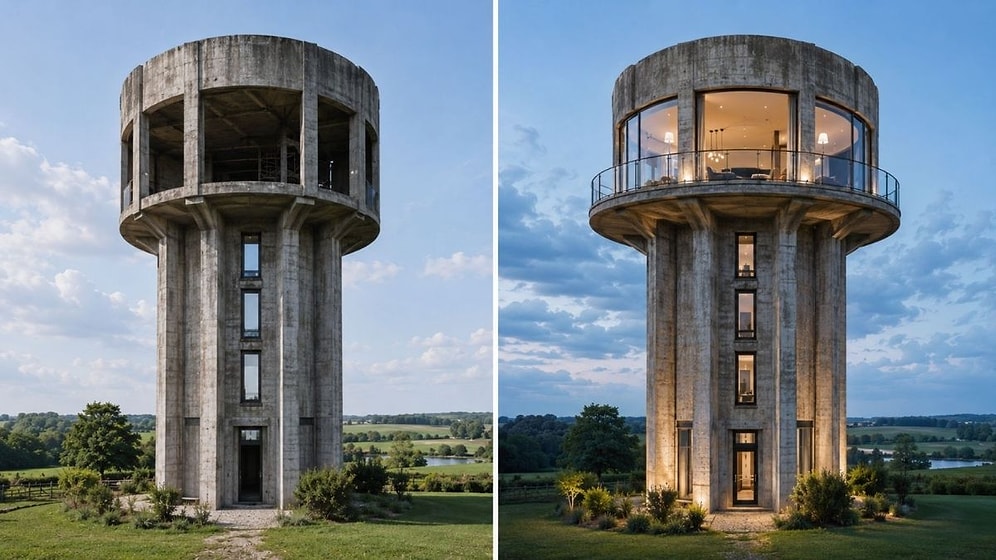 A Water Tower Built in 1964 Has Been Converted Into a Home