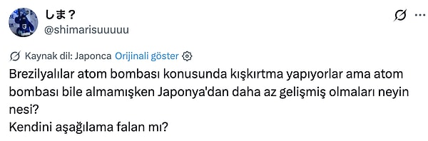 Japonlar ise gelişmişlik kartını öne sürdü.