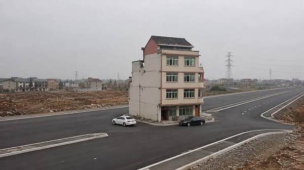 Yolun ortasında tek başına kaldı