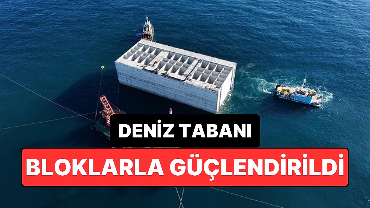 11 Katlı Apartman Büyüklüğündeki Dev Beton Bloklar Denize İndirildi