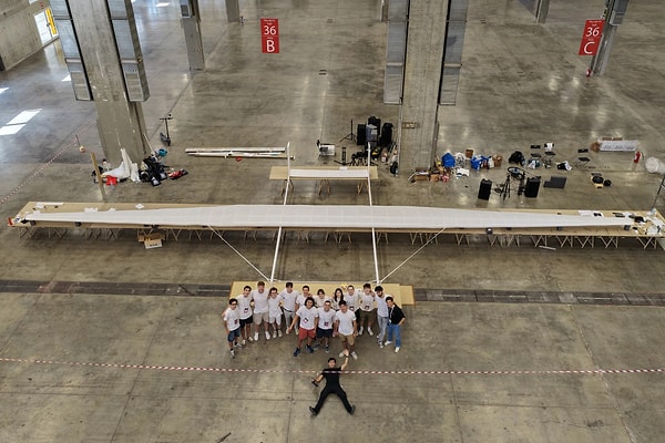 Students at the University of Pisa in Italy have broken the Guinness World Record by constructing the largest paper airplane in the world.