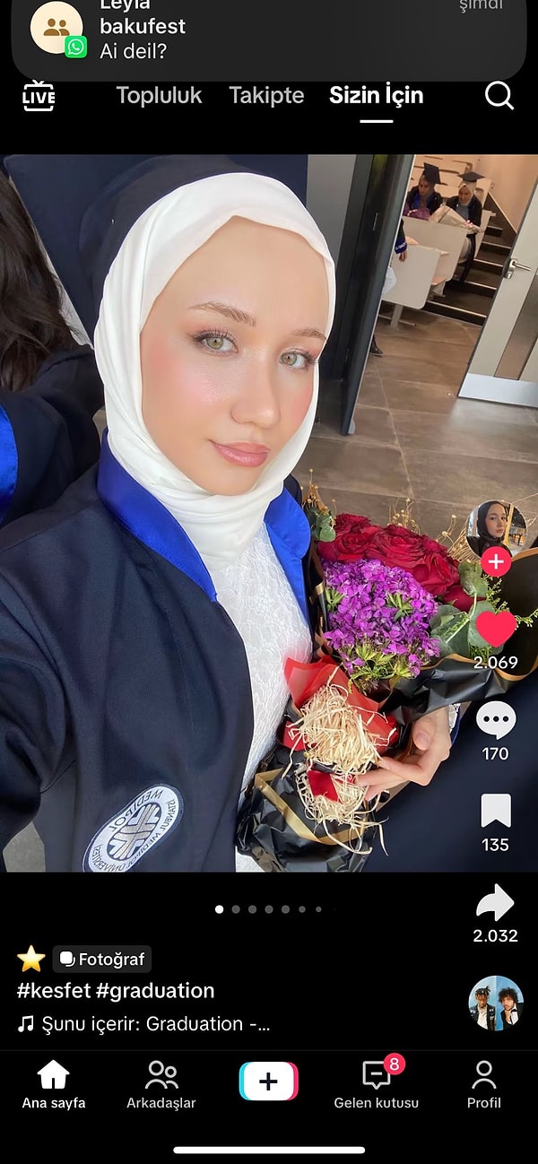 The graduation video shared on TikTok quickly caught the attention of social media users.