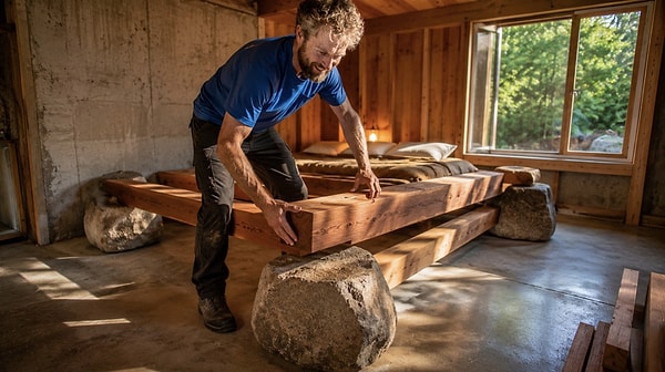 In stark contrast to ordinary furniture and mass production, this project, which doesn't even contain a single ready-made screw, stands as a monument to patience, persistence, and manual labor.