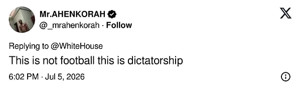 "Bu futbol değil bu diktatörlük"