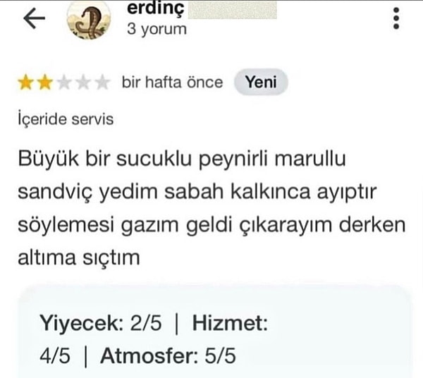 Atmosfere 5 veriyorsun ama?