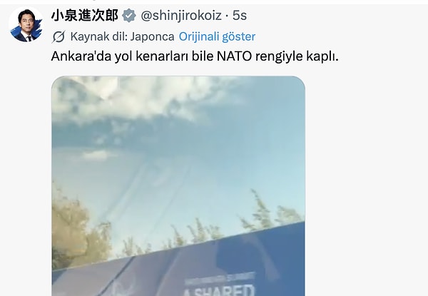 Koizumi Ankara'daki NATO için yapılan yol düzenlemesini de şaşkınlıkla karşıladı.