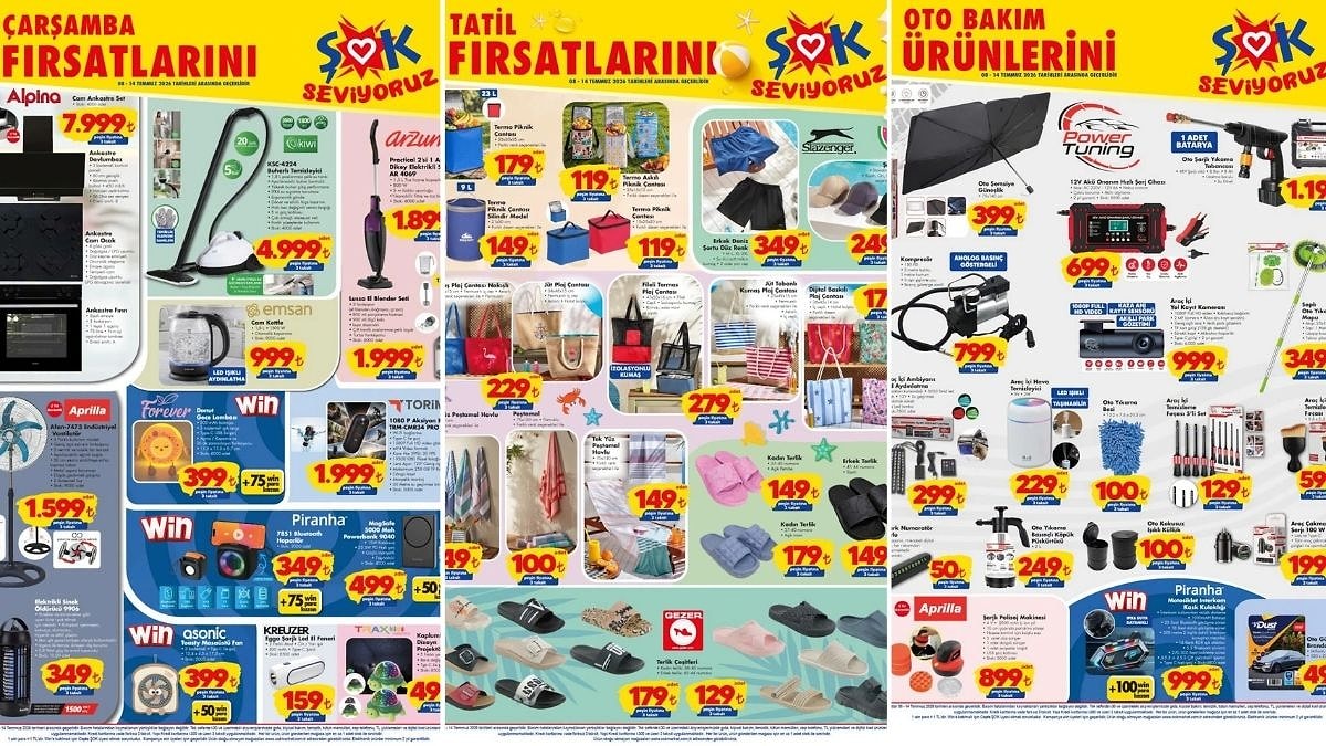 ŞOK'a Oto Bakım Ürünleri Geliyor! 8 Temmuz 2026 ŞOK Aktüel Ürünler Kataloğu