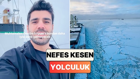 Film Sahnesi Gibi: Bir Denizci Buz Tutmuş Su Üzerinde Yaptıkları Nefes Kesen Yolculuğu Paylaştı