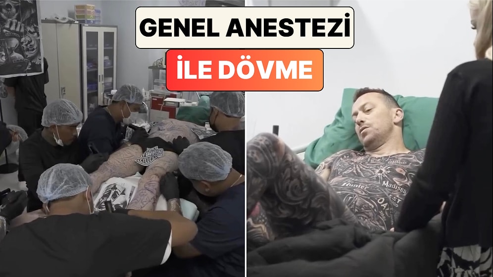 Dövme Tutkunu Bir Adam Genel Anestezi Altında Tüm Vücudunu Dövme ile Kaplattı