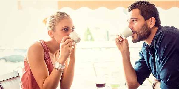 Mirroring the actions of the other person during a first encounter can leave a positive impression on them.