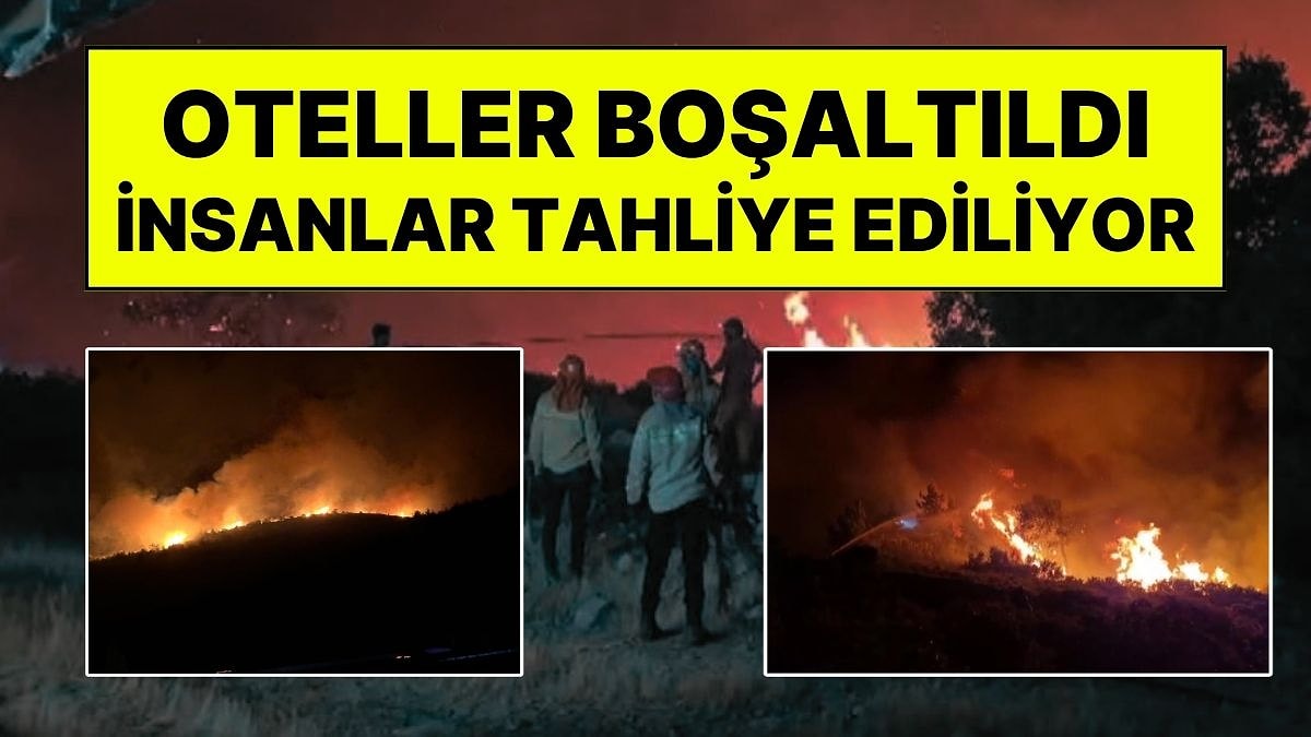 Muğla’da Orman Yangını: Oteller ve Tatil Köyleri Boşaltıldı, Vatandaşlar Tahliye Ediliyor