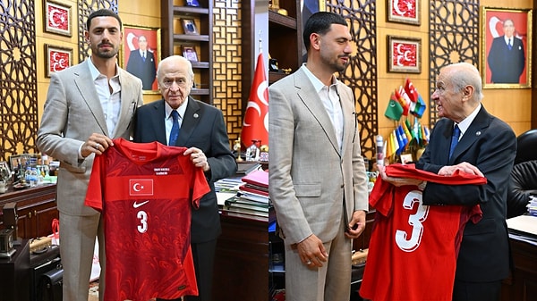 Merih Demiral, Devlet Bahçeli’yi ziyaret etti; fotoğraf paylaştı.