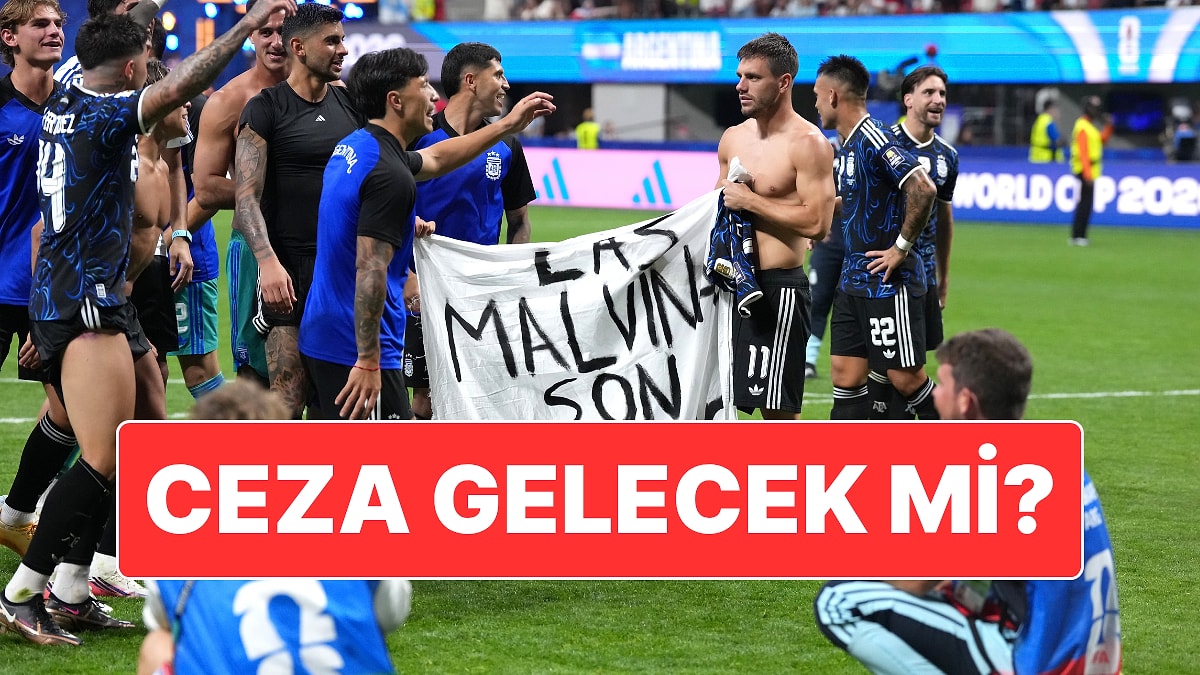 İngiltere’yi Mağlup Eden Arjantin’de Futbolcular "Malvinas Arjantin’in" Pankartıyla Sevindi