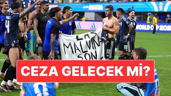İngiltere’yi Mağlup Eden Arjantin’de Futbolcular "Malvinas Arjantin’in" Pankartıyla Sevindi