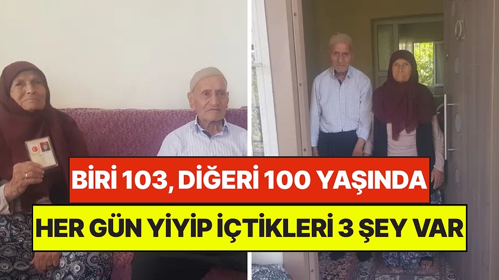 Biri 103, Diğeri 100 Yaşında: Gaziantepli Asırlık Çift Her Gün Yiyip İçtikleri 3 Şeyi Açıkladı