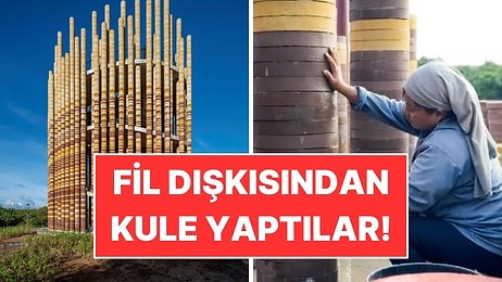 Bir Yıl Boyunca Fil Dışkısından Tuğla Üretip Kule Yaptılar!