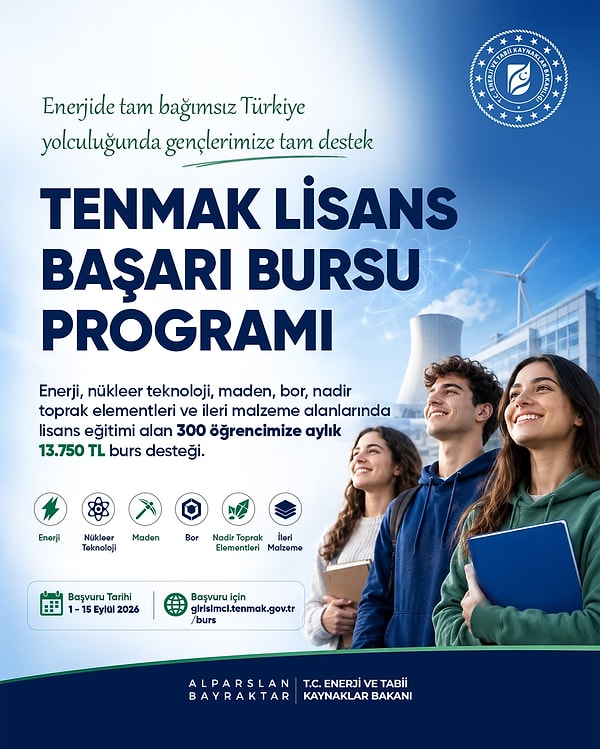 Üniversite eğitimine yeni başlayacak veya halihazırda okuyan başarılı gençleri sevindirecek önemli bir adım Enerji ve Tabii Kaynaklar Bakanlığı tarafından atıldı.