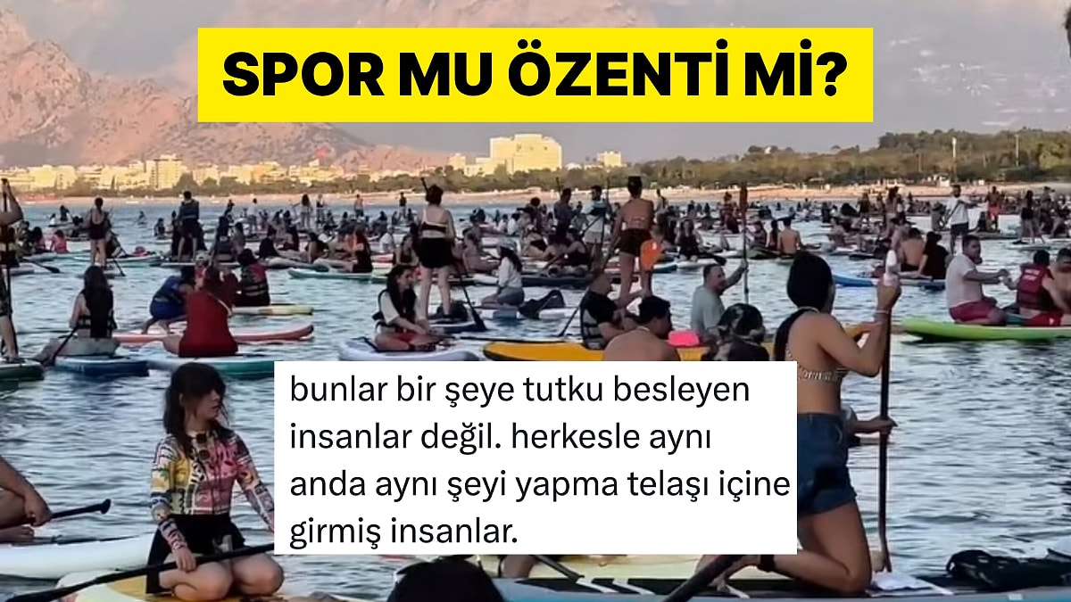 Antalya'da Yüzlerce Kişi Aynı Anda Kano Bindi, Sosyal Medya Sallandı