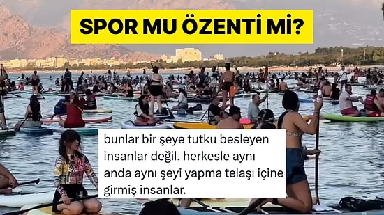 Antalya'da Yüzlerce Kişinin Aynı Anda Kanoya Binmesi Sosyal Medyanın Gündeminde