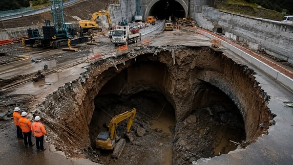 Avustralya'nın Sidney kentinde inşası devam eden 3,1 milyar dolar bütçeli M6 Otoyolu projesi, yeraltında tespit edilen olağandışı fay yapısı ve peş peşe oluşan dev obruklar nedeniyle durma noktasına geldi.