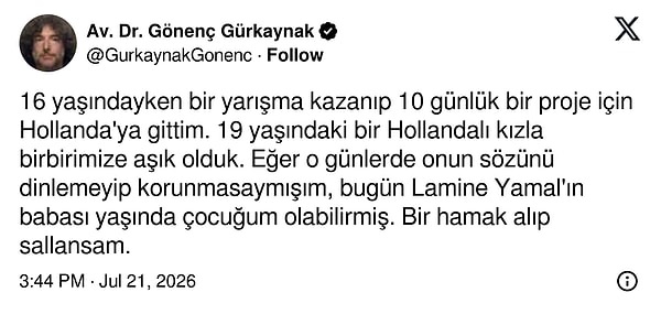 Paylaşım şöyleydi:
