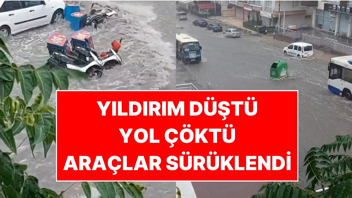 Meteoroloji'den 35 İl İçin Kritik Alarm: Camiye Yıldırım Düştü, Yol Çöktü, Araçlar Sürüklendi