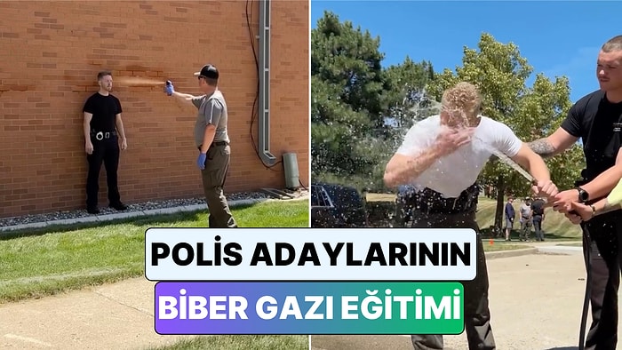 Polis Adaylarının Biber Gazı Eğitimi Sırasında Yaşadığı Zor Anlar