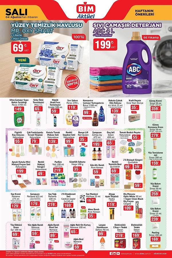 Mr. Oxy Smart Yüzey Temizlik Havlusu 100'lü (Liberte / Mavi Orkide) 69 TL