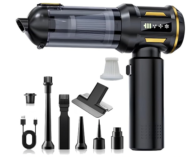 Hasuba 2in1 şarjlı araç süpürgesi ve hava üfleyici son 365 günün en ucuz fiyatıyla net 1.342,40 TL!
