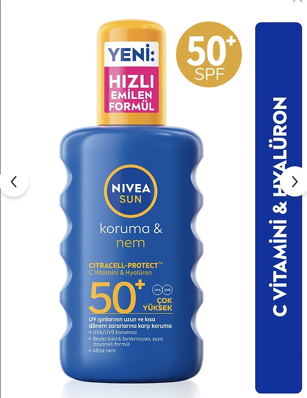 NIVEA SUN Spf50+ güneş koruyucu vücut losyonu 900 TL üzerine anında 150 TL indirim fırsatıyla!