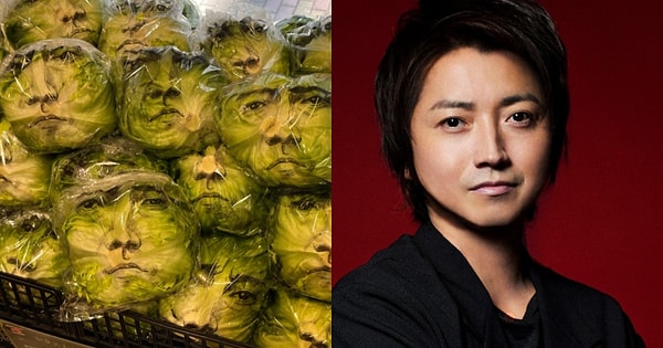 The famous actor's gaze covered a field of 10,000 lettuces.
