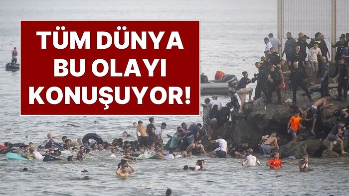Dünya Bu Görüntüleri Konuşuyor: Fas'tan İspanya'ya Yüzerek Göç Akını! Avrupa Alarma Geçti, Ordu Sınıra İndi