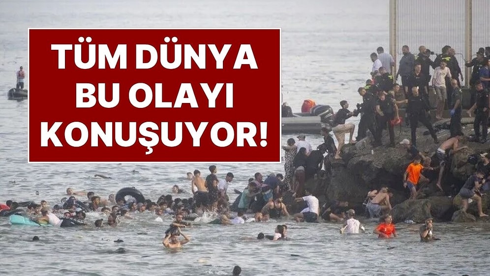 Dünya Bu Görüntüleri Konuşuyor: Fas'tan İspanya'ya Yüzerek Göç Akını! Avrupa Alarma Geçti, Ordu Sınıra İndi