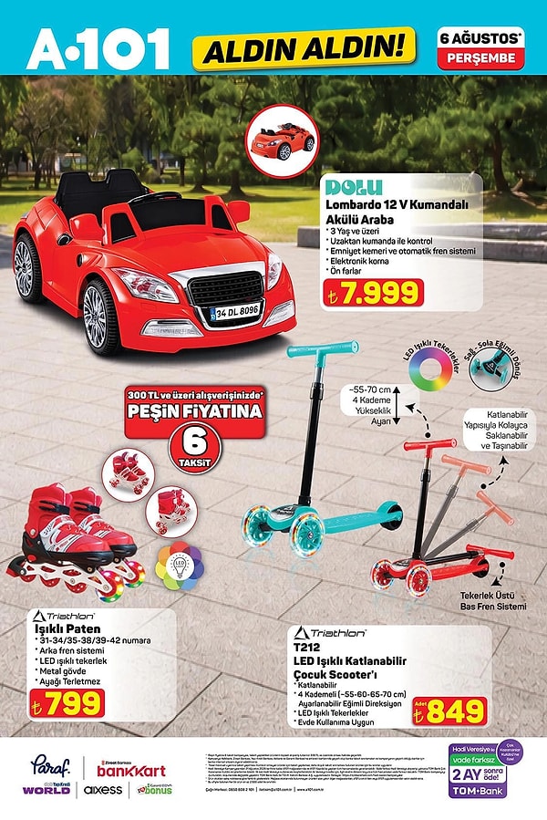 Dolu Lombardo 12 V Kumandalı Akülü Araba 7.999 TL