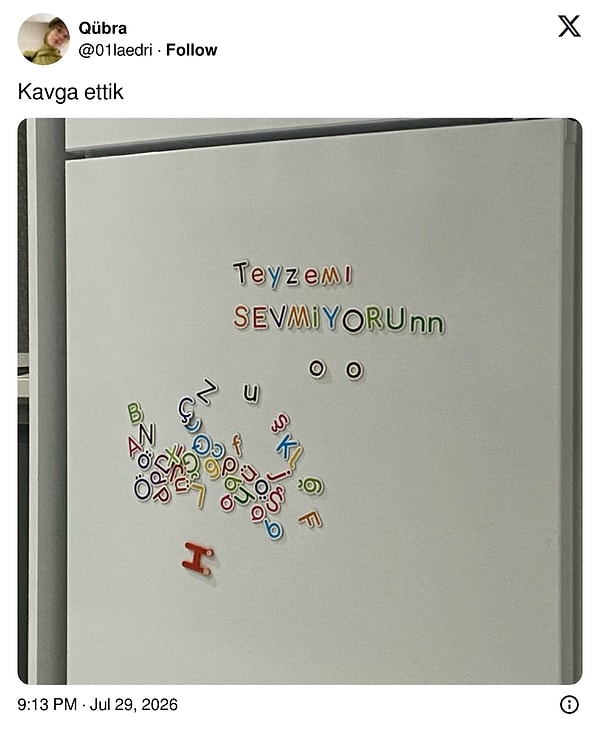 Olur arada öyle.