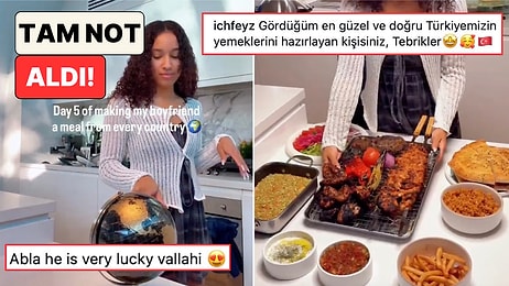 Her Gün Farklı Bir Ülkenin Yemeğini Yapan İçerik Üreticisi Türk Mutfağı Menüsüyle İzleyenlerden Tam Not Aldı